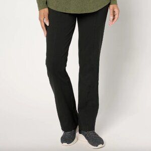 Denim & Co. Petite Duo Stretch Lightly Boot Pant , Black Sz PXS a673266